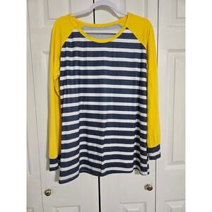 Unknown brand xxl women's striped long sleeve shirt